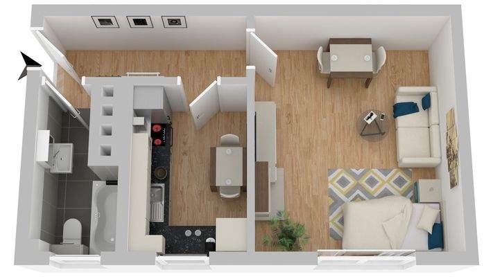 Grundriss der Wohnung