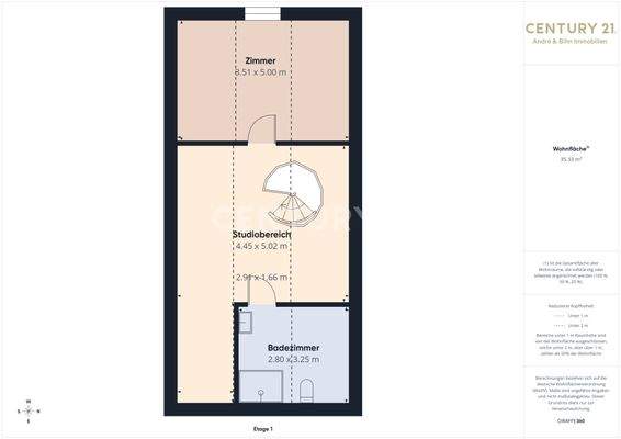 Grundriss obere Ebene