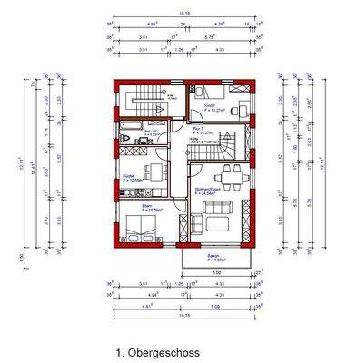 Grundriss 1. Obergeschoss
