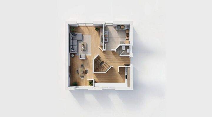 Erdgeschoss - vereinfachter Grundriss