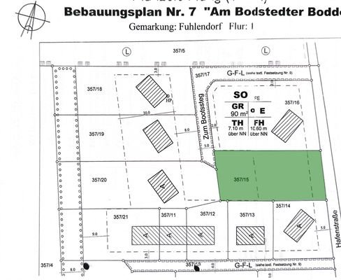 B-Plan Nr.7 Fuhlendorf Flur 1 - Planzeichnung (200