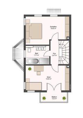 Grundriss Obergeschoss