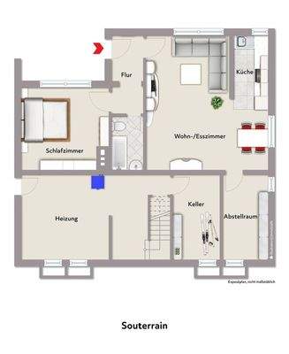 mit Beispielmöblierung