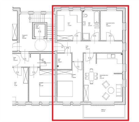 Grundriss Whg 6, 1.OG 