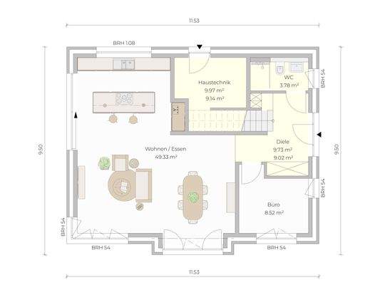 Grundriss Erdgeschoss