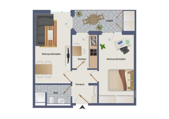 Grundriss visualisiert