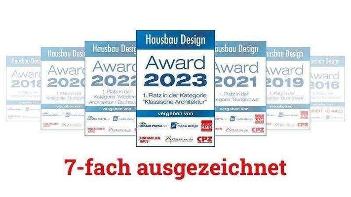 Hausbau-Design Award 7fach aus