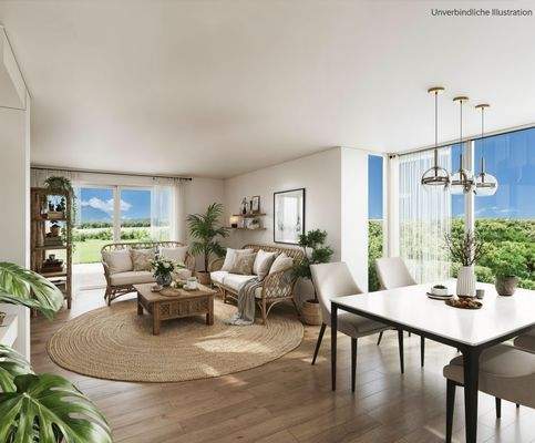 Var. 2 Wohnbereich Visualisierung - (KI generiert)