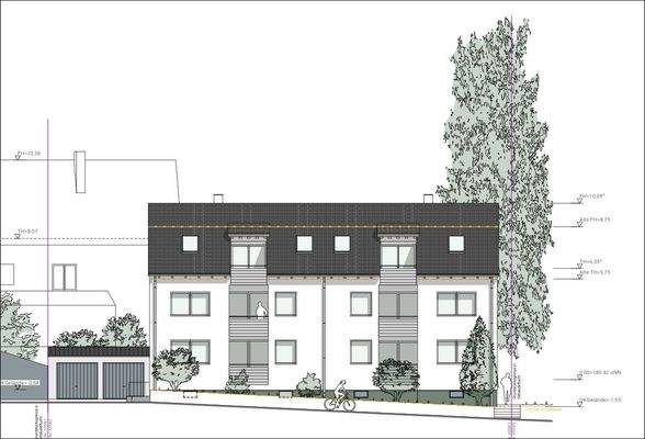 Ansicht nach Aufstockung