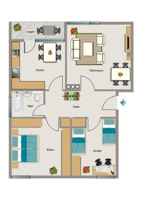 Grundriss beispielhaft