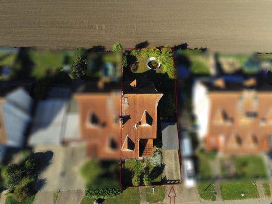 Blick auf das Grundstück