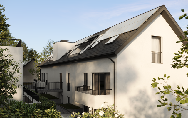 Haus 1 - Hofansicht mit Balkonen