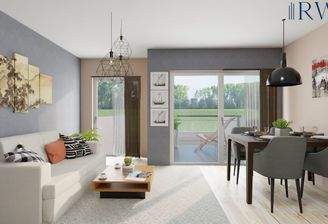 Visualisierung Wohn- & Essbereich