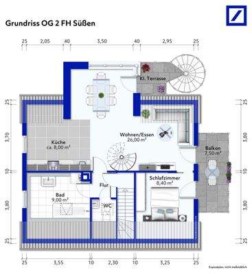 Grundriss OG 2 FH Süßen akt.