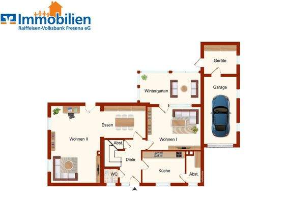 Grundriss Erdgeschoss Hauptwohnung