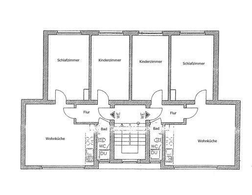 Grundriss Erdgeschoss bis 3. Obergeschoss