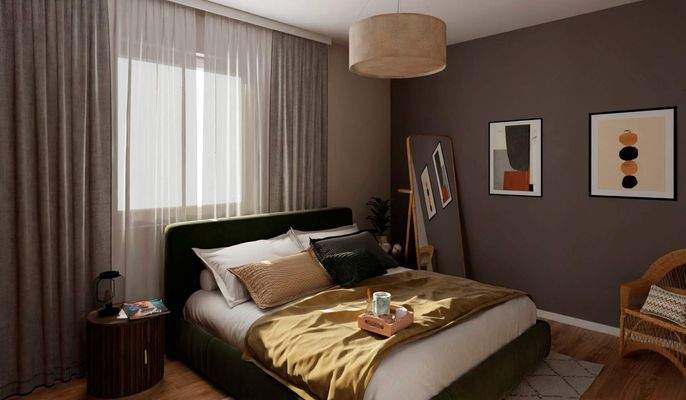 Im Schlafzimmer erwarten Sie erholsame Nächte