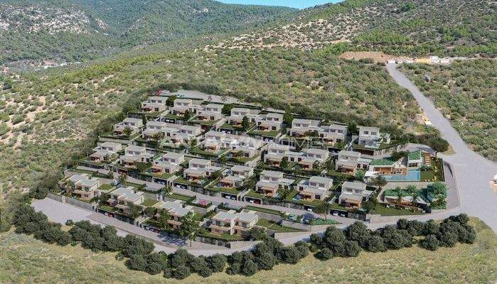 Real Estate with Sea Views and Gardens in Bodrum Konacık