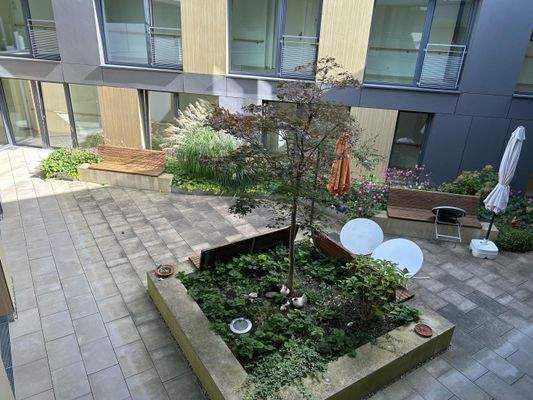 Innenhof in der Wohnanlage