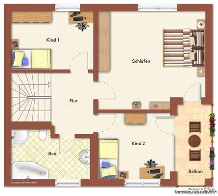 Obergeschoss Einfamilienhaus