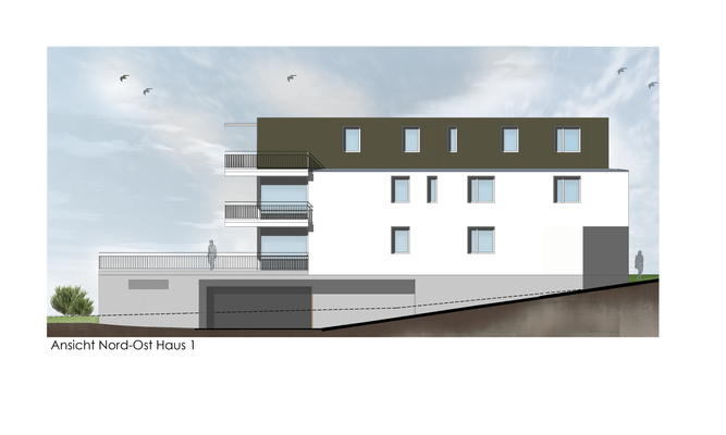 Ansicht Nord-Ost Haus 1