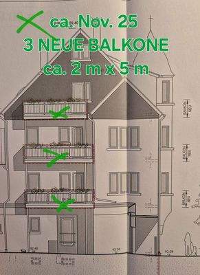 neue Balkone 2 x 5 m