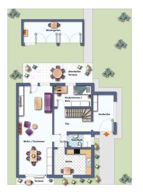 Grundriss EG - nicht maßstabsgetreu