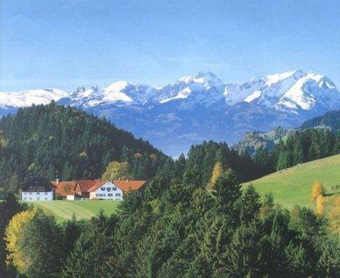 Blick auf die Hausbachwand