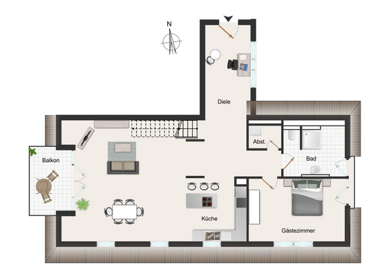 Grundriss untere Ebene