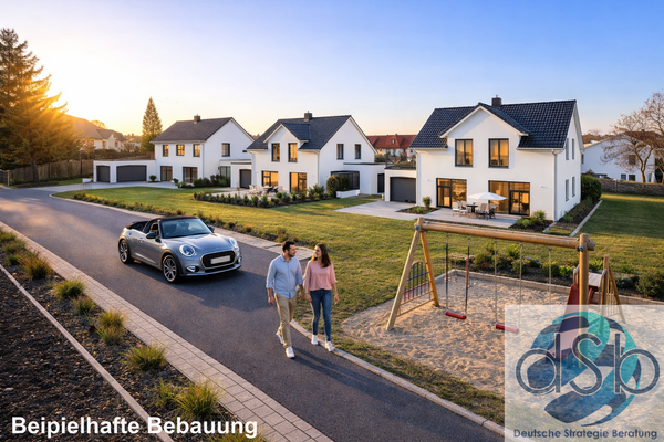 Suburbane Idylle bei Sonnenuntergang.png