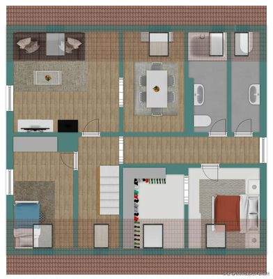 Grundriss-Skizze Dachgeschoss