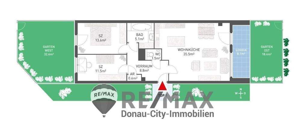 12 Grundriss Gartenwohnung ETW 1220