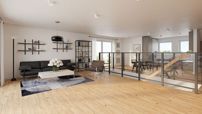 Wohnzimmer Wohnung 9 im Gebäude 1