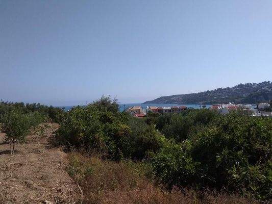Kreta, Almyrida: Grundstück mit Meerblick zu verkaufen