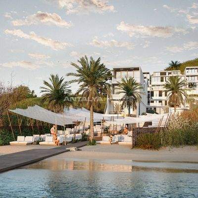 Elegant Apartments in a Project with Private Beach in Bodrum