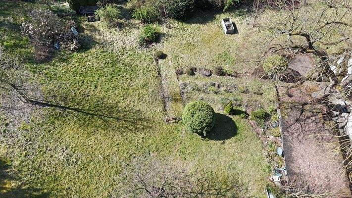 Ansicht des Grundstücks von Osten