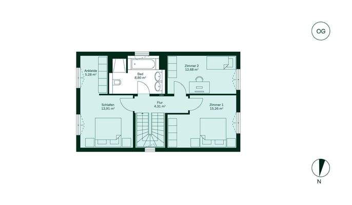 Grundriss Obergeschoss