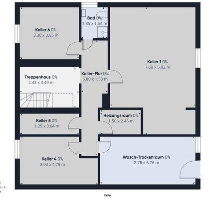 Grundriss-Skizze Keller