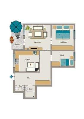 Grundriss beispielhaft