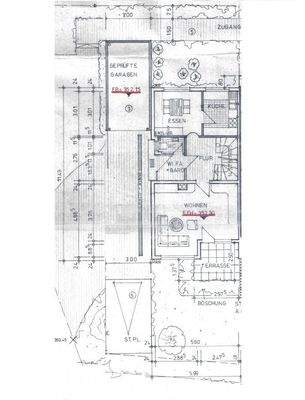 Bemaßter Grundriss EG