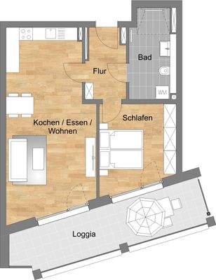 Grundriss Wohnung 9