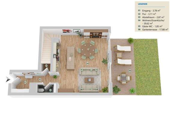 Grundriss Gartengeschoss