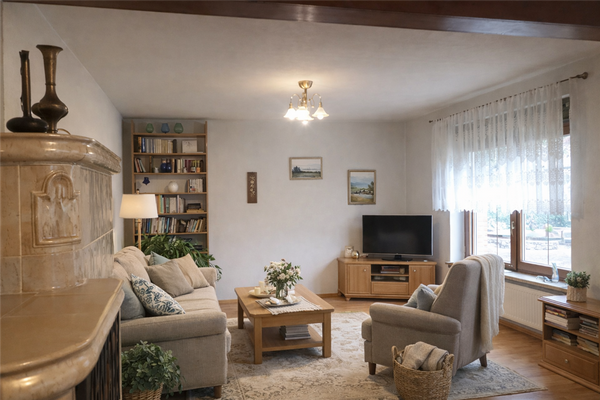 Wohn und Esszimmer - virtually staged