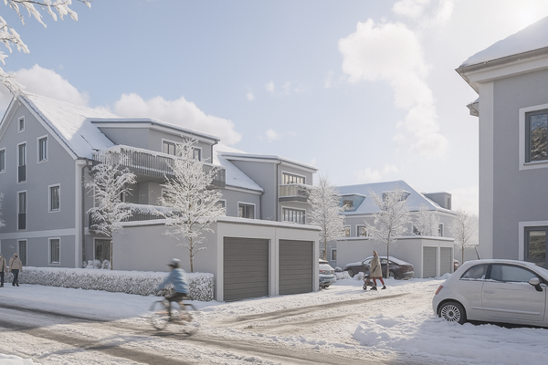 Private Zufahrtsstraße - Winterbild