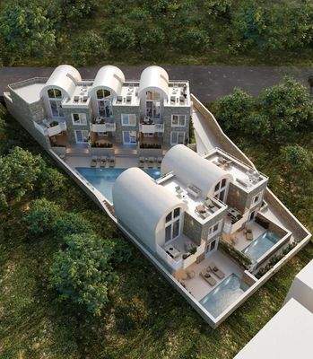 Kreta, Kalyves: 150 Meter zum Meer - Luxusvilla mit Meerblick und privatem Pool in kleinem Komplex zu verkaufen