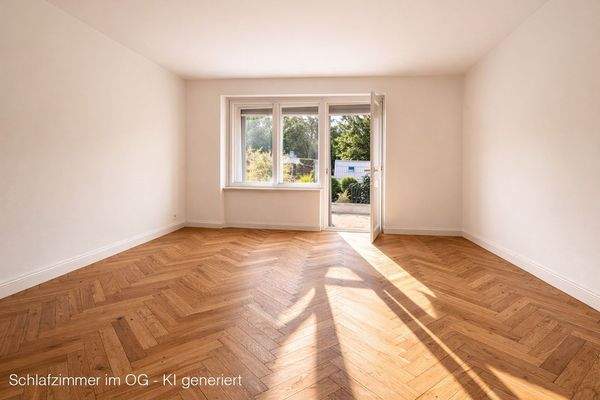 Schlafzimmer 1 im OG - KI generierter Boden