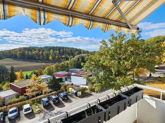 Herrlicher Ausblick vom Balkon