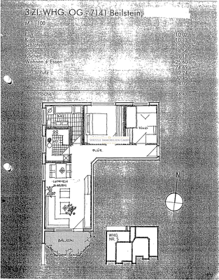 Grundriss und Wohnflächenberechnung