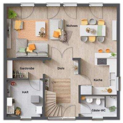 Gäste-WC mit Dusche