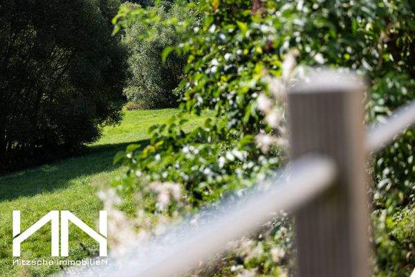 Ausblick von Terrasse und Wintergarten